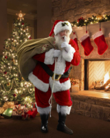 Big Red Santa & stockings